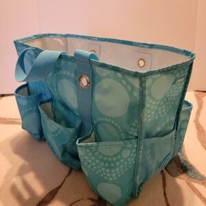 Thirty-One Blue Polka Dot Tote Bag
